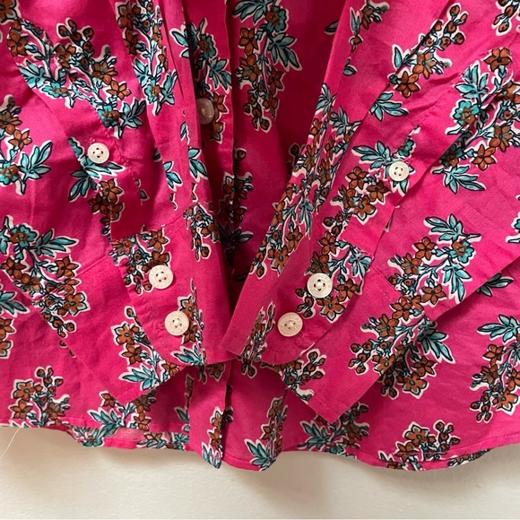 J Crew Lightweight cotton shirt in signature fit Womens Large Pink - Picture 6 of 10